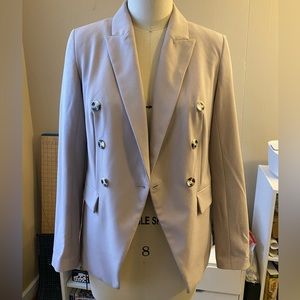 Nine West tan, double-breasted blazer. Women’s size XS.